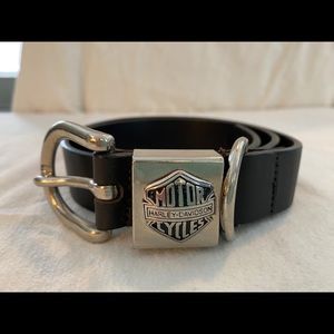 Women’s Harley Davidson Black Leather Belt Medium